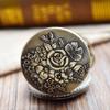 Vintage Flower Pocket Watch Quartz Necklace Chain Men Women For Girls Gifts