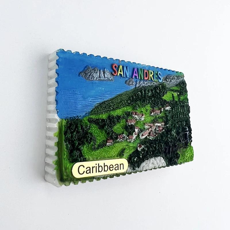 Colombia Fridge Magnets San Andres Island Travelling Fridge Stickers Home Decoration Wedding Gifts Photo Wall Magnetic Stickers
