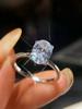 925 Silver Zirconia 1-3CT Gorgeous Shiny Oval Stone Ring For Women Engagement Wedding Luxury High Quality Fine Jewelry