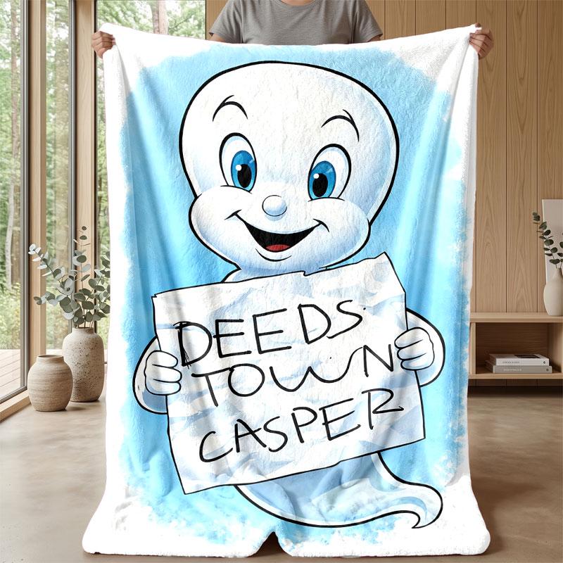 Soft Flannel Blanket Lightweight Cozy Bedroom Living Room CoverCasper the Friendly Ghost