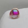 Blue Pink Tourmaline Quartz Sterling Silver Rose Gold Fill Ring Jewelry