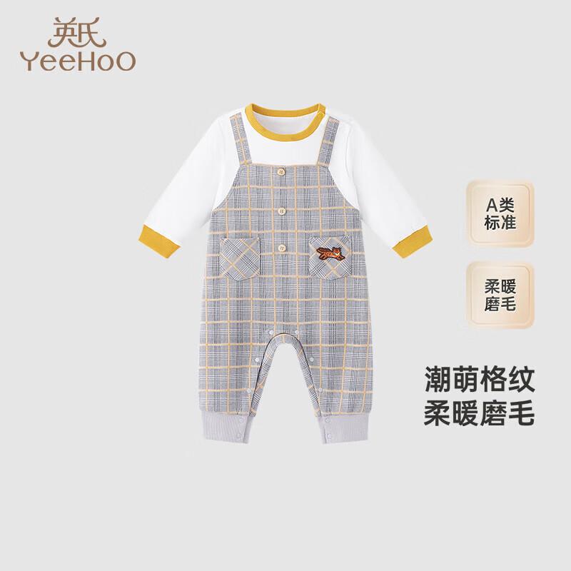 YEEHOO Baby Boy s Plaid Long-Sleeve Romper 73
