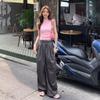 Women's High-Waisted Parachute Cargo Pants - Lightweight, Quick-Drying, Wide-Leg Casual Sportswear for Spring/Summer.