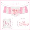 Girls Half Birthday Decorations 6 Month 1/2 Butterfly Birthday Tassel High Chair Banner Pink Room Party Decorations