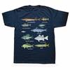 Types of Freshwater Fish Fishing Rod Fly Fishing Reel T Shirts Streetwear Short Sleeve Birthday Gifts Tshirt Mens Clothing