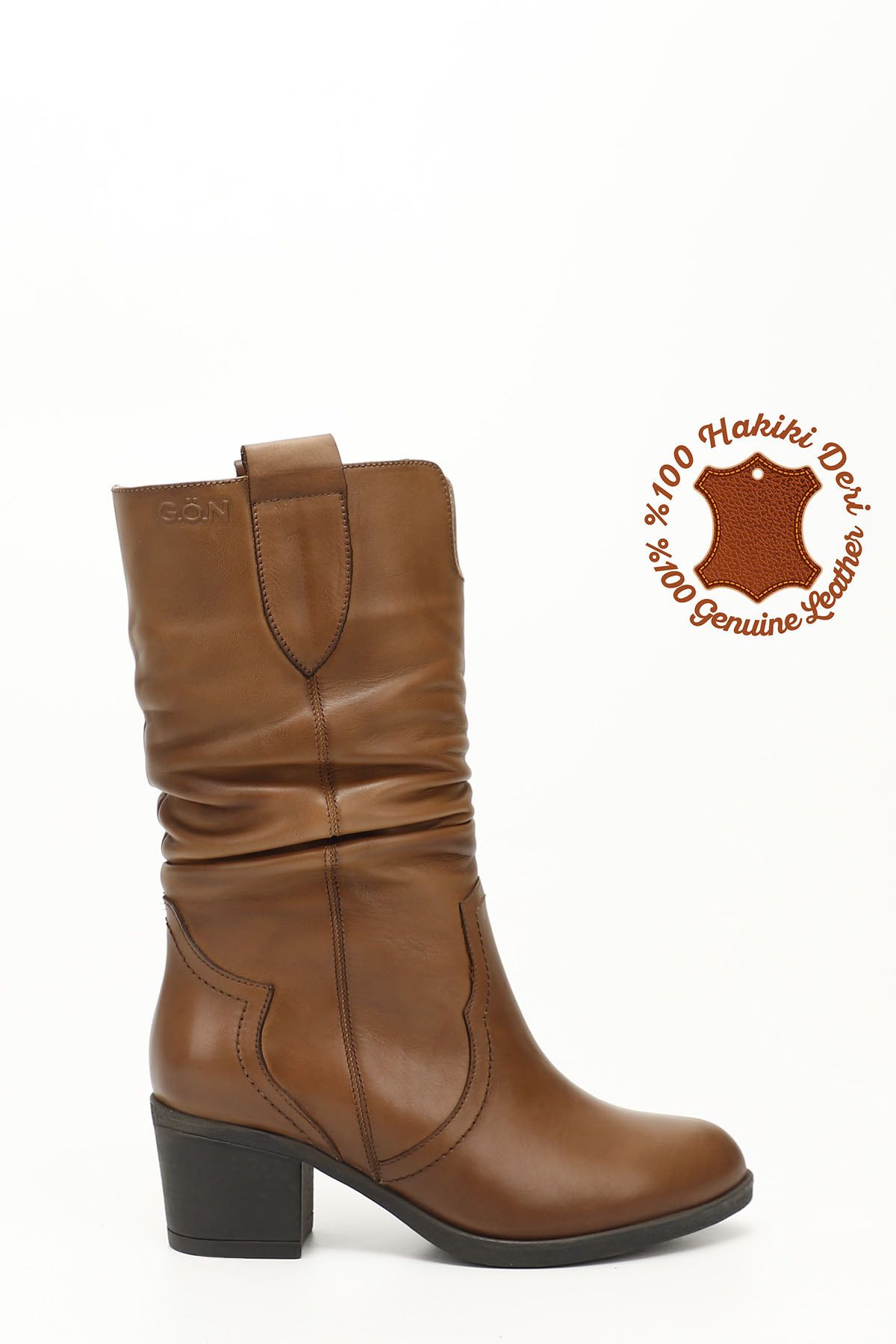 

Women Modern Stylish Fashion Boots Genuine Leather Mink Antique Genuine Leather Heeled Gusseted Casual Boots 36