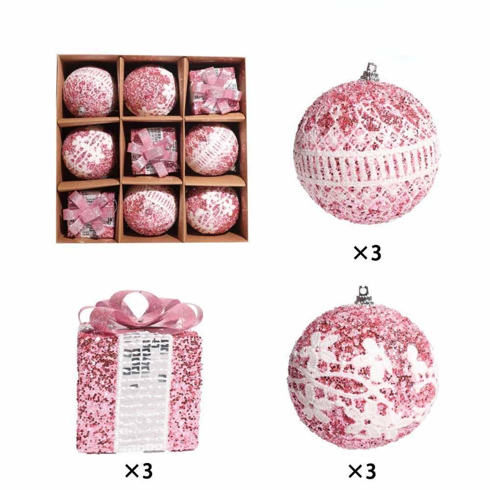 Shatterproof Christmas Baubles Glitter Christmas Tree Topper Xmas Tree Hanging Ball  Holiday Party