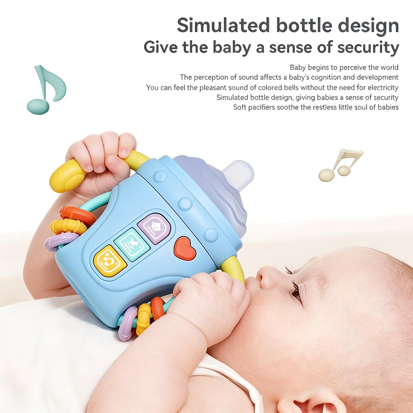 

Baby Music Soothing Bottle Toy With Music And Lighting Sensory Early Education Toy (Without Battery) One Size синий