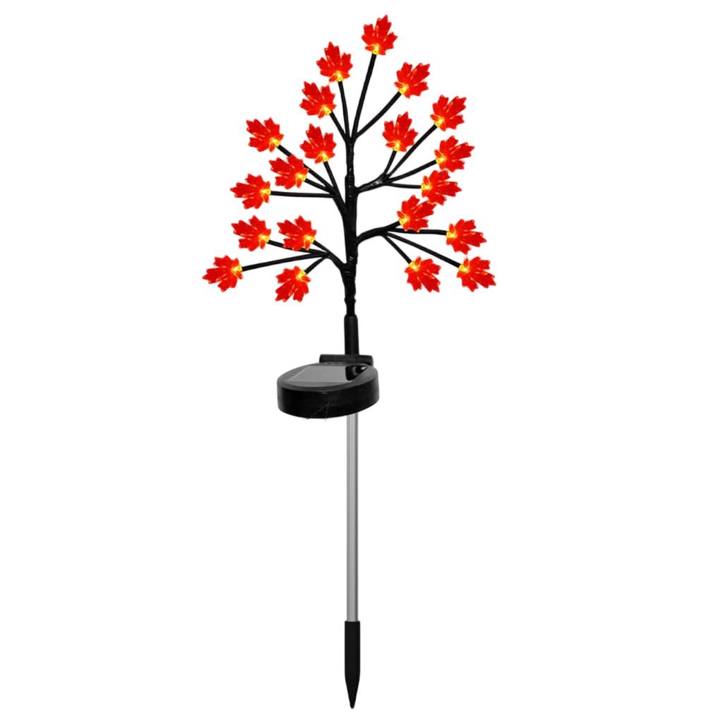 LED Solar Powered Pumpkin Branch Stake Lights Outdoor Yard Decorative Lighting for Garden Pathway Lawn Halloween Party Decor