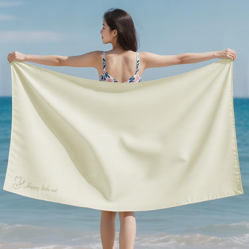 

Солнцезащитные пляжные полотенца, Быстросохнущие полотенца, Абсорбирующие банные полотенца из микрофибры, Водонепроницаемые шали, Полотенца для плавания 80*160 бежевый