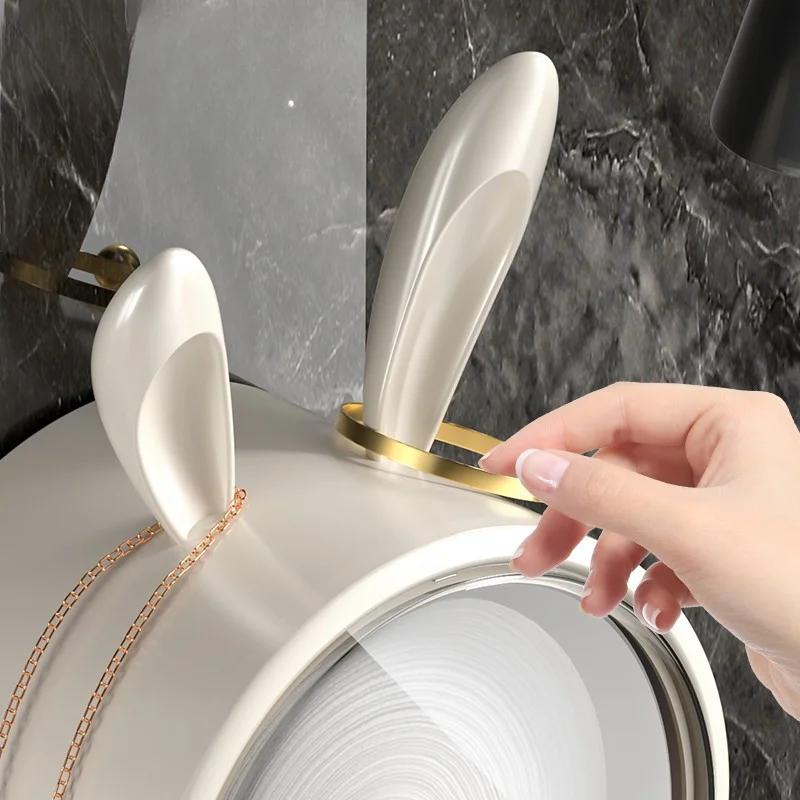Creative Rabbit Punch Storage Box Free Tissue Dispenser Wall Mounted Household Toilet Paper Holder Bathroom Face Towel Box