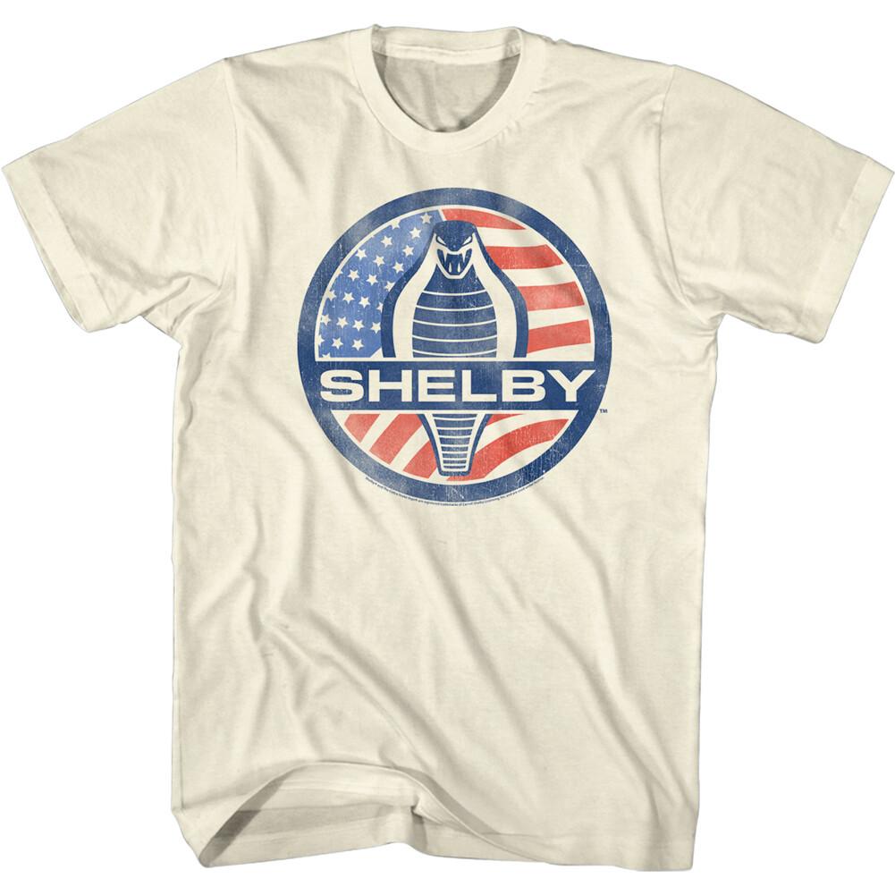 Shelby Cobra USA Flag Emblem Men T Shirt Snake American Sports Car Racer XXL