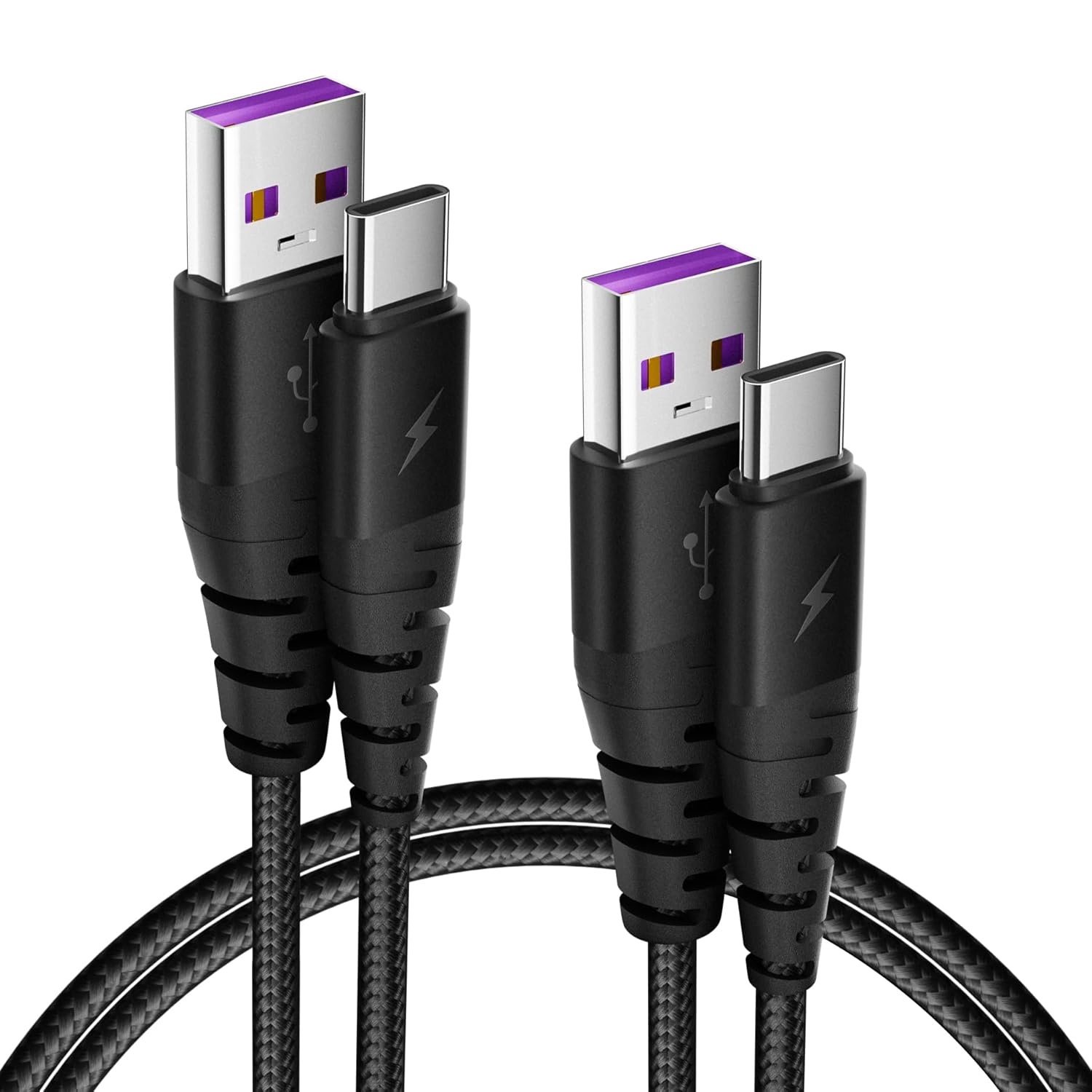 USB-C Fast Charger Cable 2-Pack, 6FT USB A to Type C Charger Cord for Fast Charging