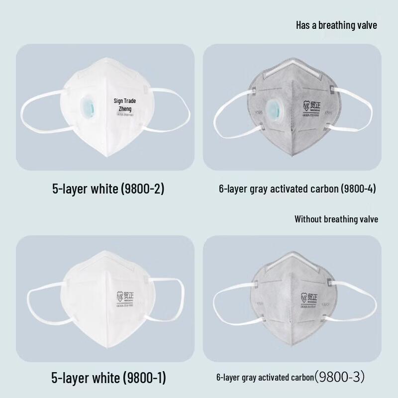 Maozheng KN95 Foldable Face Mask with Breathing Valve