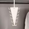 Angled Closet Accessory Rack, White Plastic Double Sided Hanger Holder for Scarves Belts and Closet Storage Use