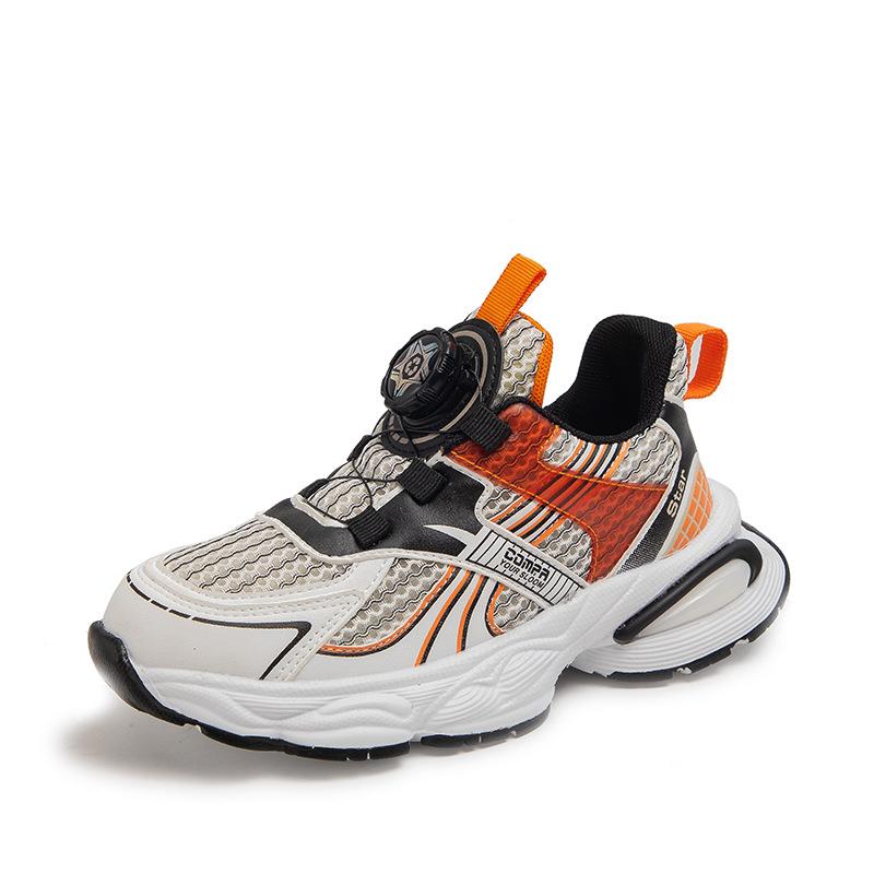 

Big stupid bear single net summer boys sneakers dad shoes hollow button shoes girls running shoes 33 yards inner length about 20.3CM