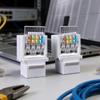 1-10PCS Cat5e Cat6 Tool-Less Keystone Jack Connector Adapter, Keystone Module Connector Internet Network Ethernet LAN Cable Cat6