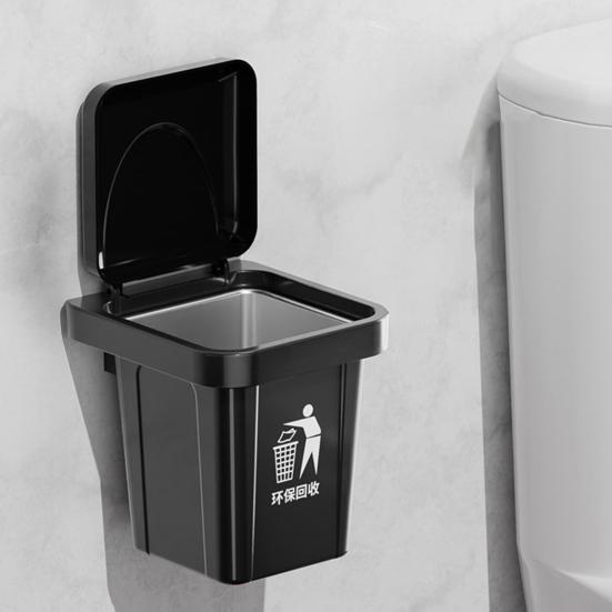 Trash Can Ashtray with Lid Removable Stainless Steel Inner Heavy Duty No Drill Wall Mount Home Office Countertop Decorative Ash Holder Storage Box