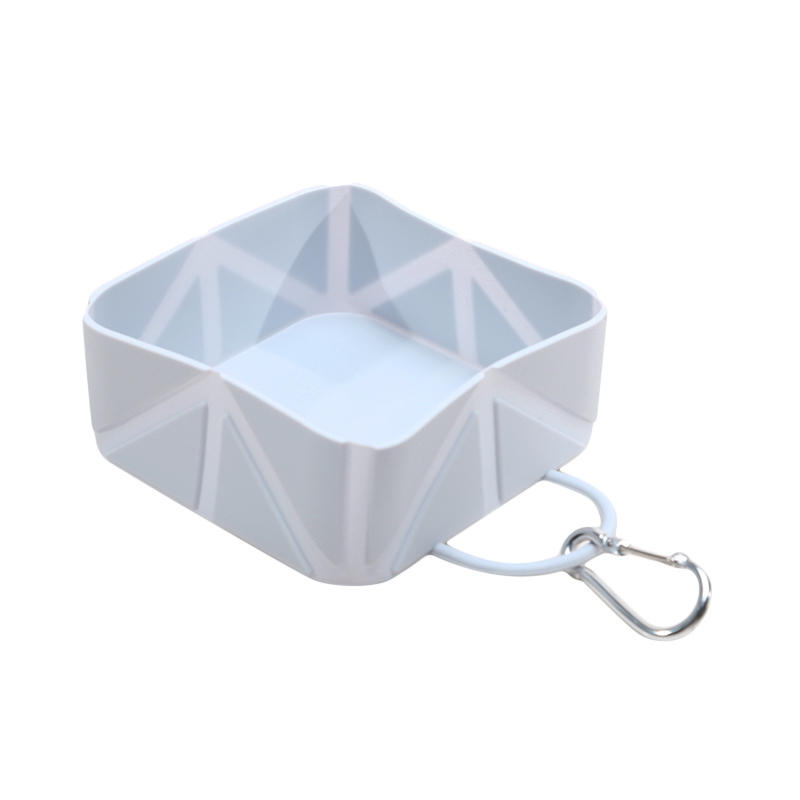 Collapsible Silicone Dog Bowl Portable Foldable Pet Water Food Bowl with Clip for Outdoor Travel Hiking Camping