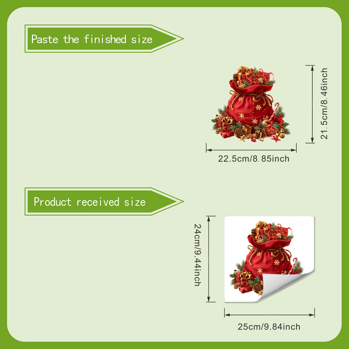

Мешок с подарками Санта-Клауса, Наклейки на стену для туалета, Декоративные наклейки на стену для ванной 30*30cm