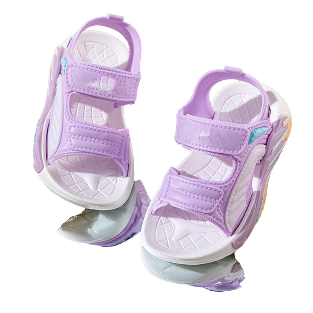 Kids Non Slip Soft Sole Adjustable Hook and Loop Beach Sandals Breathable Lightweight Outdoor Summer Shoes for Boys and Girls