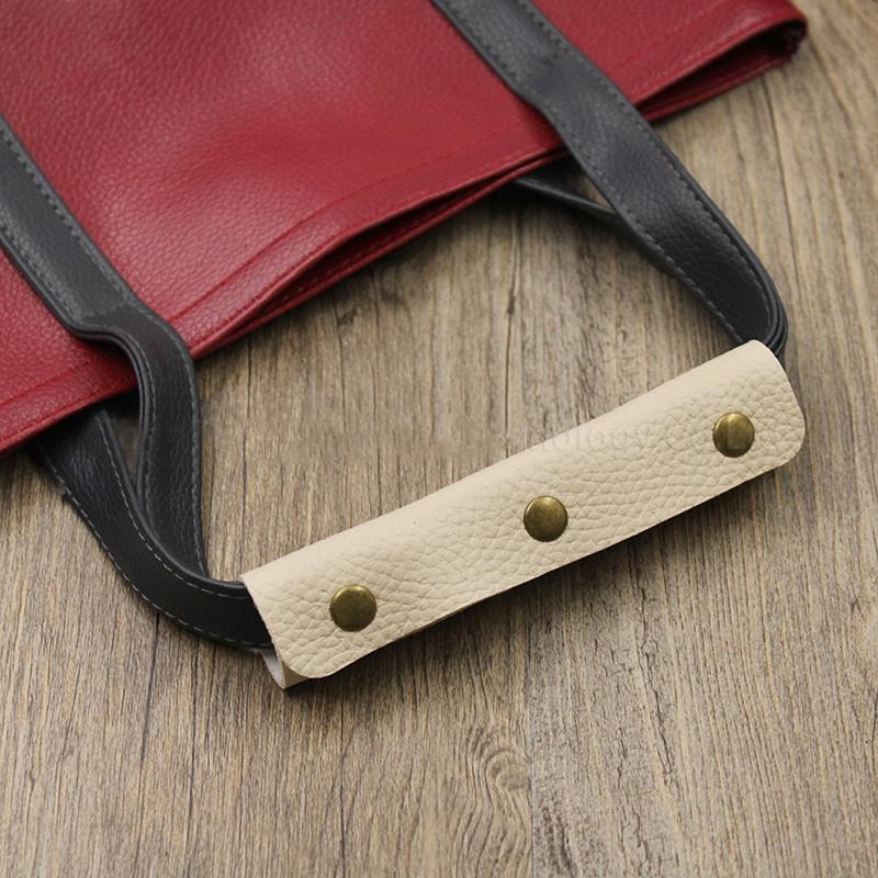 Mâner din piele anti-aderență Mâner detașabil simplu pentru geanta Mâner din piele Cutie cu mâner pentru tijă Husă din piele anti-aderență