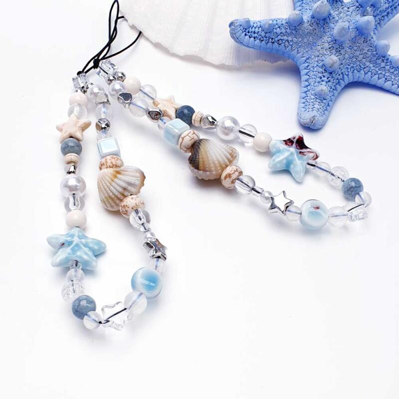 

Summer Seashell Pebble Keyring Keyholder