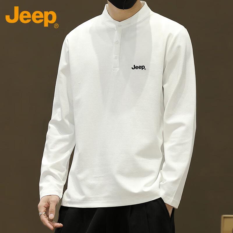 Jeep Men's Henley Collar Long-Sleeve T-Shirt
