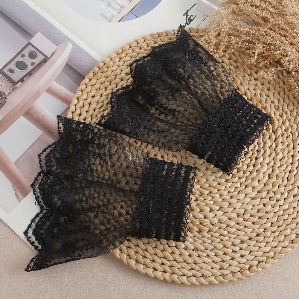Victorian Detachable Sleeves Cuffs Solid Color Fake Sleeves Cuffs Daily Accessory