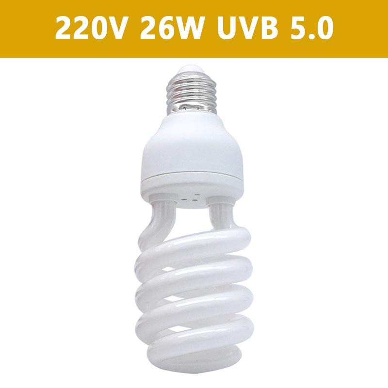 UVB 5.0 10.0 Reptile Heating Lamp 13W /26W UV Energy Saving Bulb Terrarium Basking Reptile Light Turtle Lizard Snake Lamps