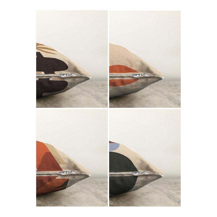 4 Pieces Double Sided Printed Cushion Cover Set