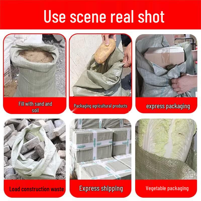 Heavy-Duty Gray Woven Packing and Disposal Bags