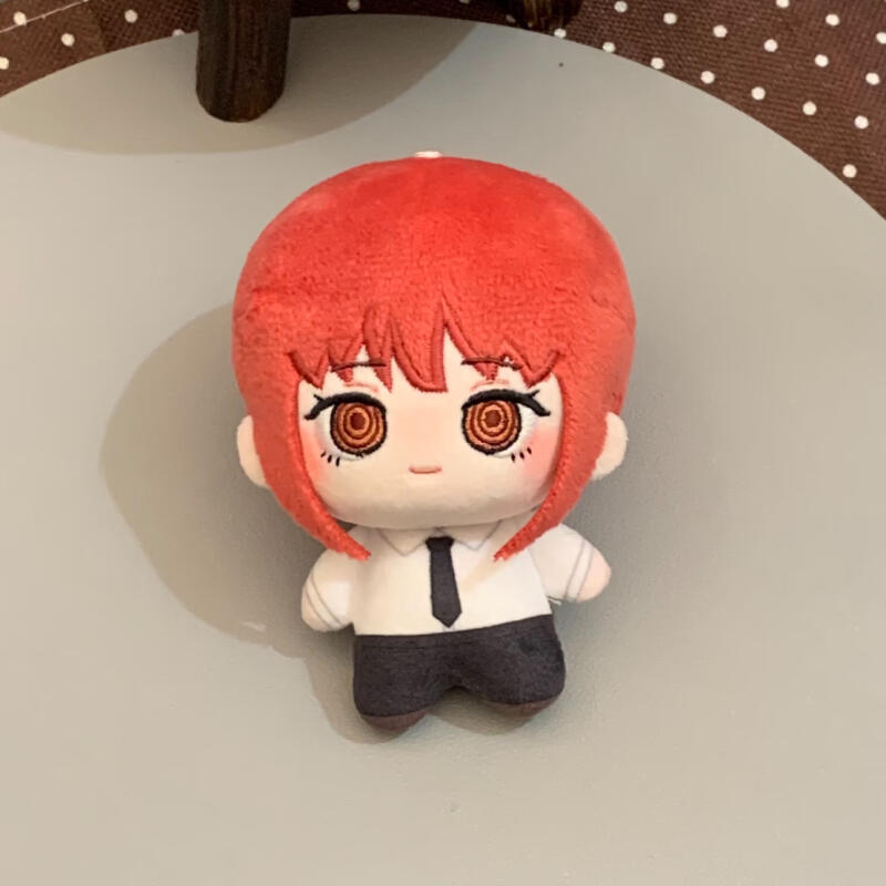 Anime Chainsaw Man Q Version Makima Character Plush Doll Keychain Stuffed Toy Gift