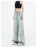KENH Women's Light Blue High Waist Wide Leg Jeans, Four Seasons Wearable, 2024 New Loose Floor-Length Style