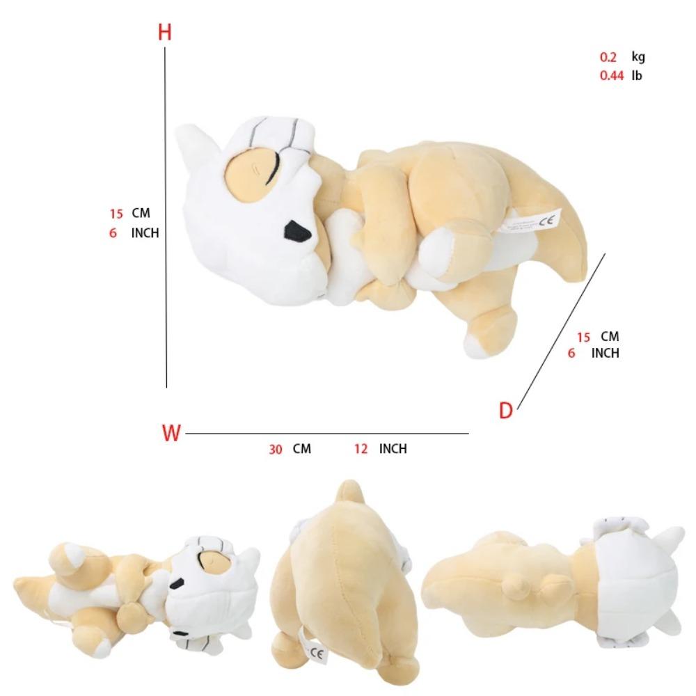 Cubone Sleeping Plush Toy Stuffed Soft Cartoons All Star Collection for Boys Girls Birthday Gift,10" Inch