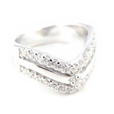 Silver Ring 'Scarlett' White
