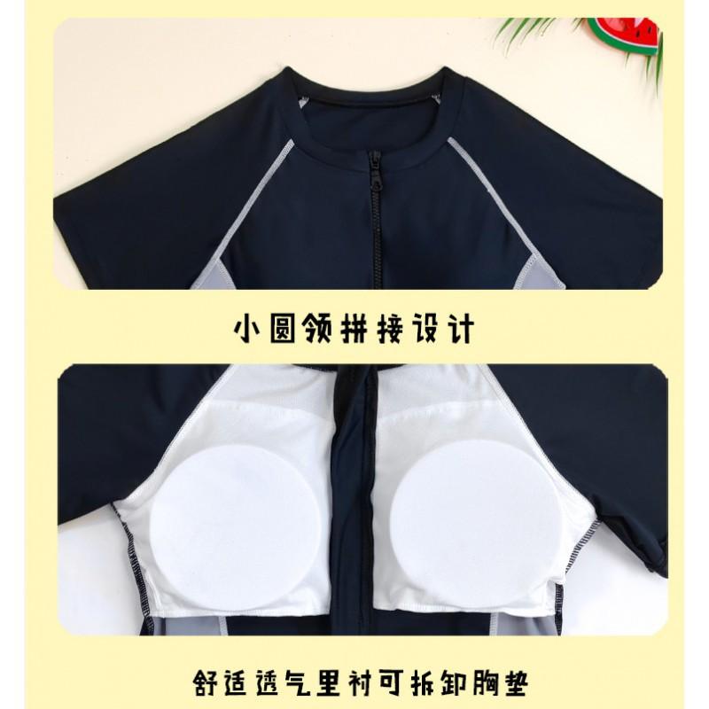 Girls 'swimsuits Middle-aged Children's One-piece Boxers Conservative Fashionable Breathable Swimming Training Clothes
