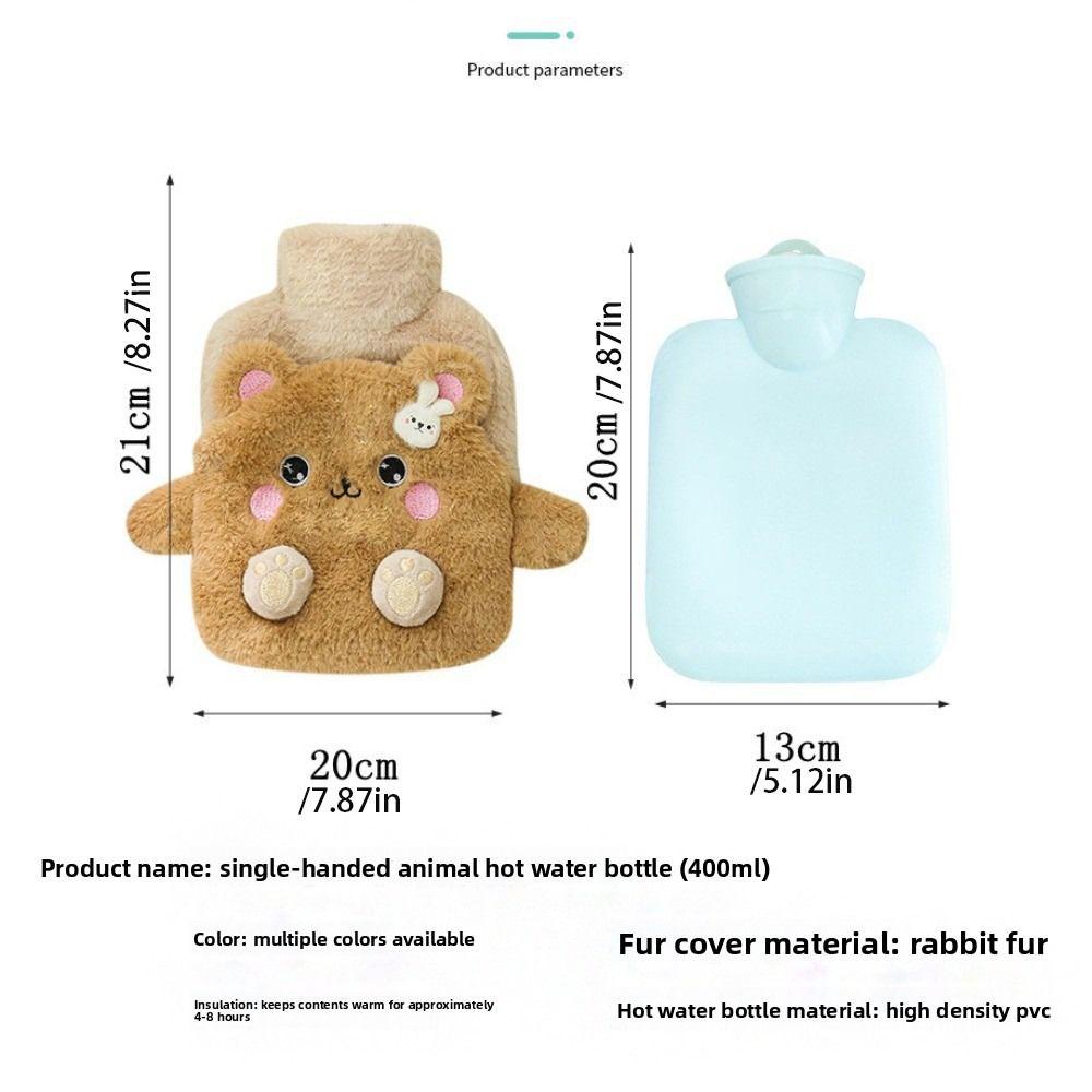 Leak-proof Cartoon Warm Water Bag Removable Water-filling Bottle Soft Hot Water Bag  Gifts