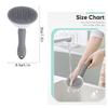 Self-cleaning Nail Rake Brush Cat Brush With Release Button For Long or Short Pet Hair Cleaner Removes Tangles and Loose Fur