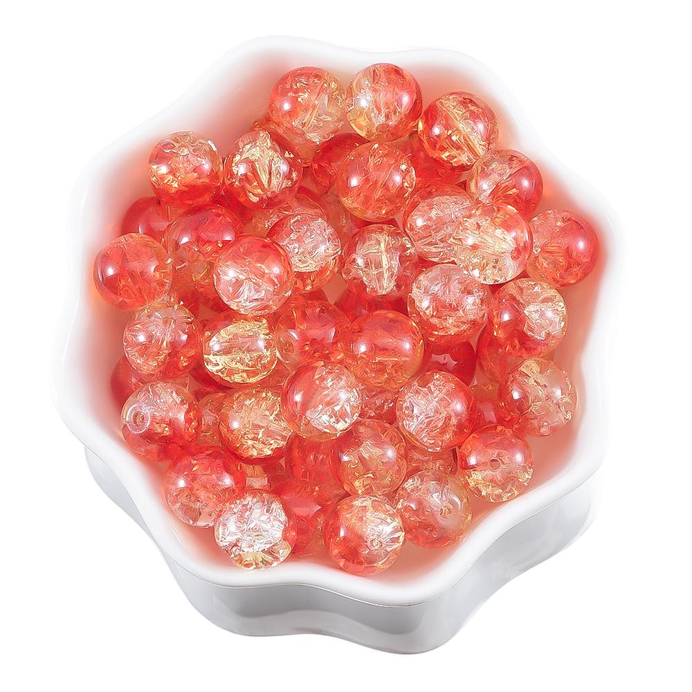 

50pcs 20pcs Cracked Crystal Acrylic Burst Beads Colorful Round Loose Spacer Bead Jewelry Making DIY Bracelet Necklace Findings 20pcs 10mm