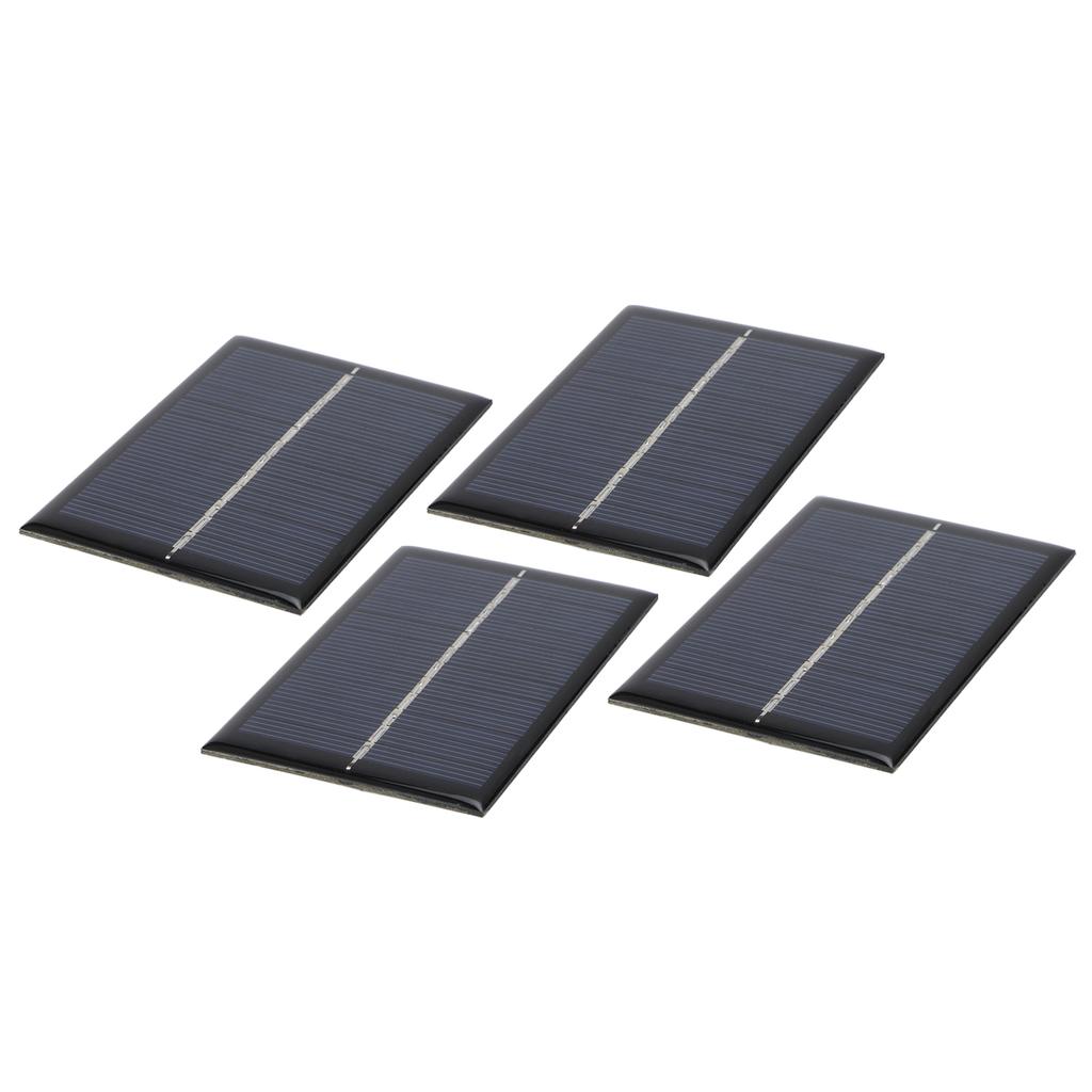 4 Stück 0,6 W 6 V Mini-Solarmodul Photovoltaik-Solarzellen Outdoor-Camping Batterieladegerät DIY