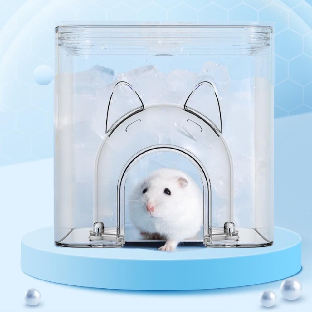 High Transparency Triangle Hamster Cage Cooling Small Pets Ice House  Summer
