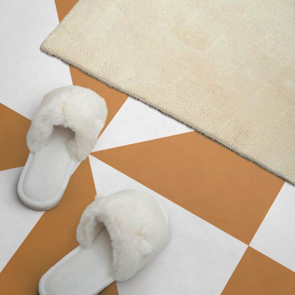 Self-Adhesive Vinyl Panel With Print 120x60 Cm Geometric Triangles In Squares