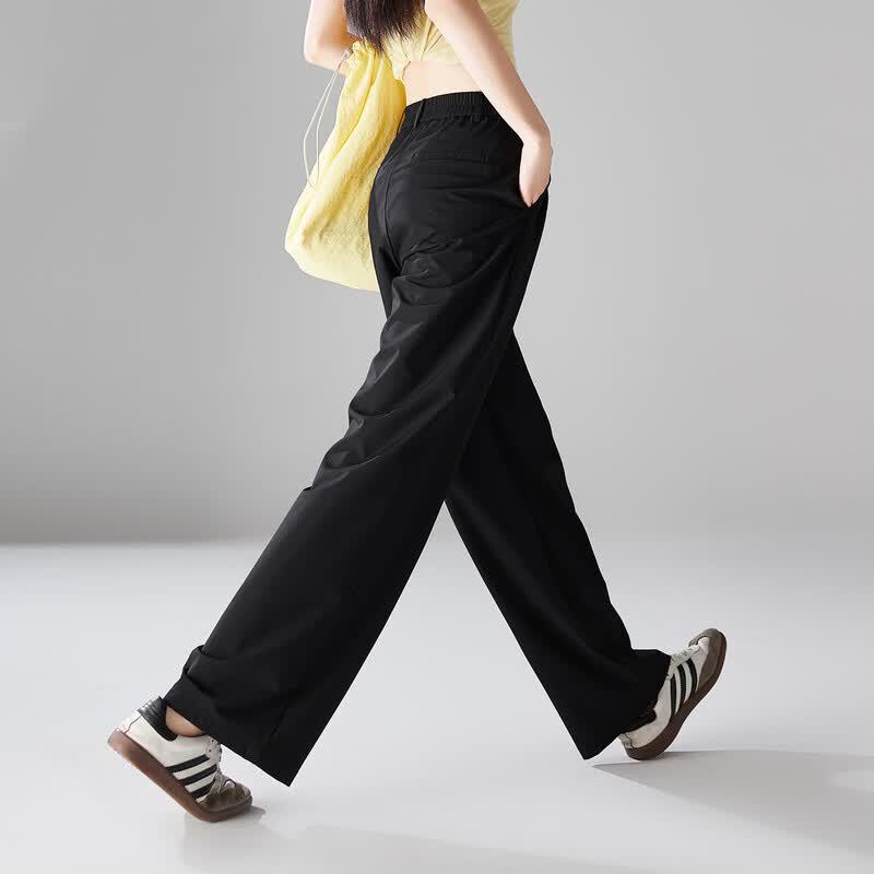 SOFSIL Women's Elastic Waist Wide-Leg Pants