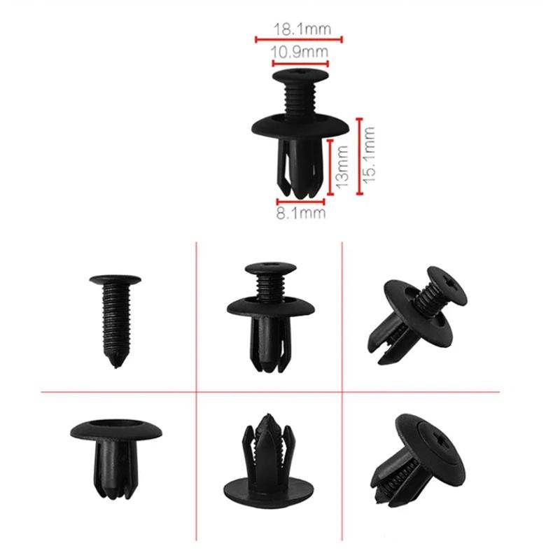 20 Stück Passend für 5MM 6MM 8MM Loch Universelle Auto Stoßstangen Befestigungsklammern Kunststoffschrauben Halteklammern Auto Kotflügel Kofferraum Schmutzfänger Clips
