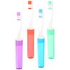 COLLBATH 4-Piece Travel Fine Toothbrush Set, Foldable Travel Toothbrush for Kids, Camping, and Outdoor Use, Wear-Resistant and Foldable for Travel