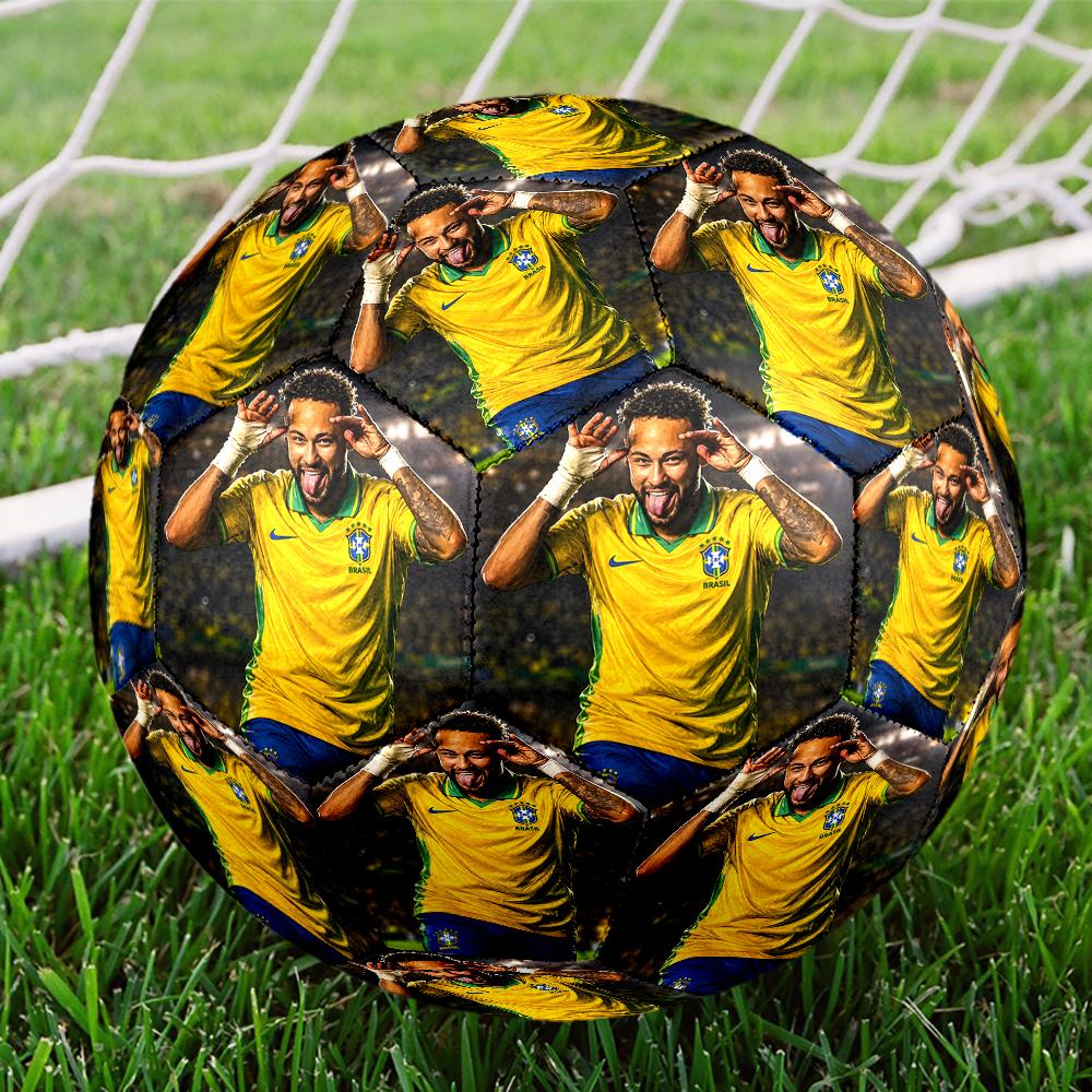 Brazilian Football Star Size 5 Soccer Balls, Anti-Slip, Protective Football, Outdoor Sport, a Unique Gift Suitable for him/her, Birthdays