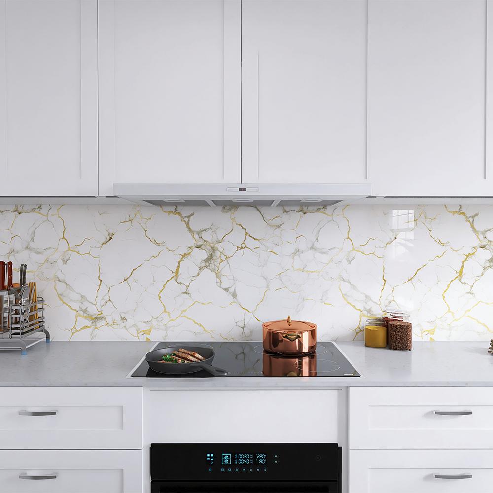 Home Decoration 40cm DIY Kitchen Oil Resistant Living Room Bedroom Marble Wall Stickers Wallpaper Waterproof Self Adhesive
