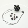 1 Set DND Hollow Metal Dice Torque TRPG Polyhedral Dice Necklace  Birthday Gift