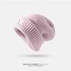 Hat Big Head Woolen Hat Women's Autumn and Winter Loose Warm Ear Protection Knitted